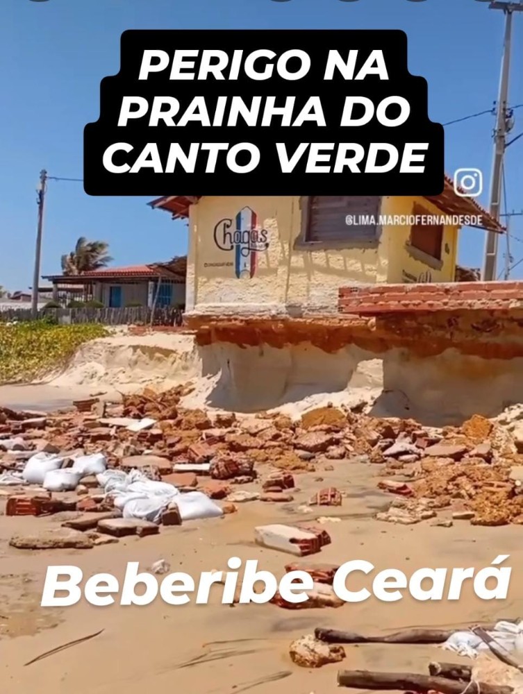 PERIGO.. RESSACA DA MARÉ EM BEBERIBE  Prainha do Canto Verde. TOK NA TELA
