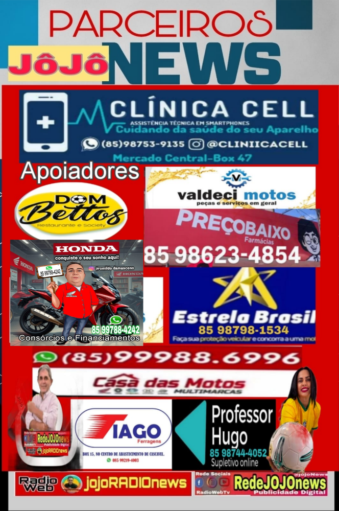 ANUCIE NA REDE JOJONEWS  AQUI VOCÊ É VISTO  EM TODA CASCAVEL  E REGIÃO  85 99929-3365